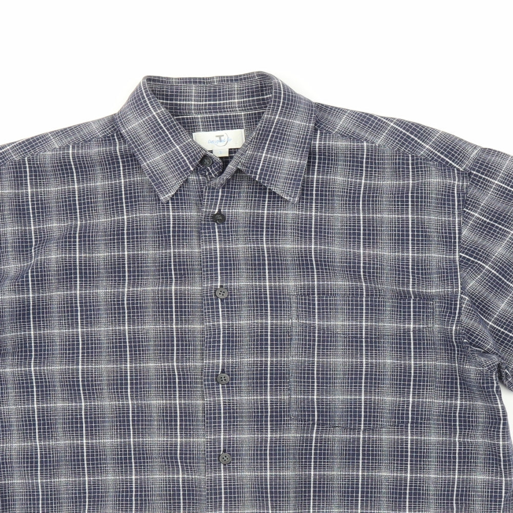 Designed for T Mens Blue Plaid   Button-Up Size S