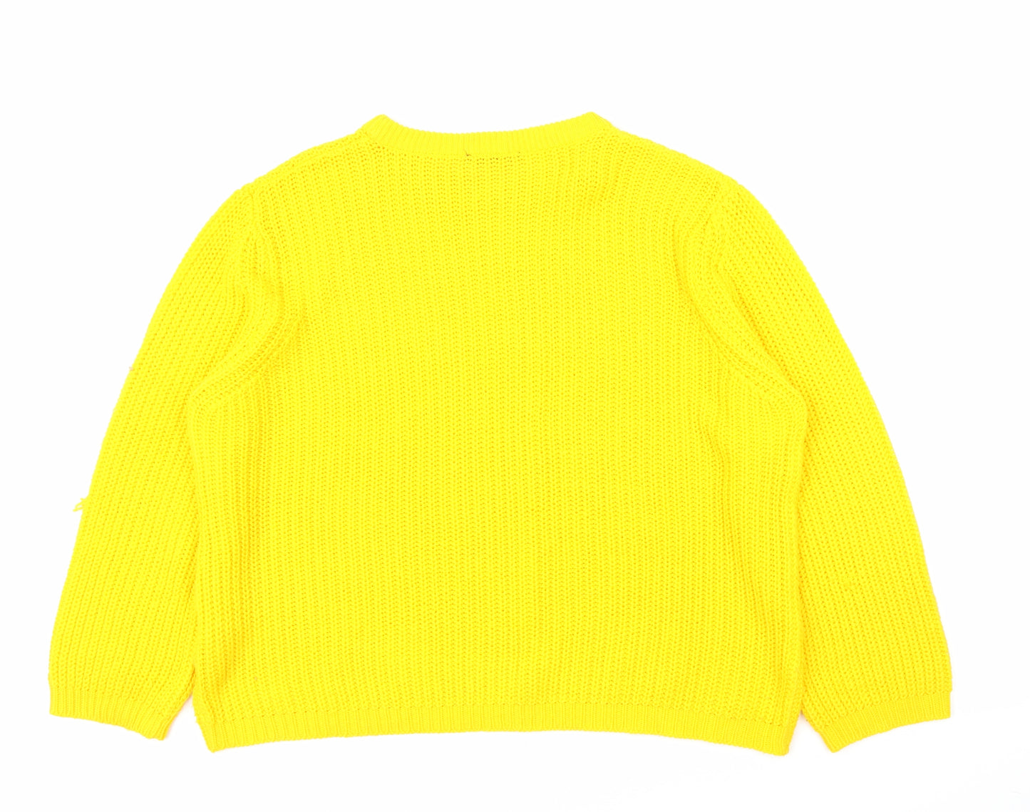 Peacocks Womens Yellow   Pullover Jumper Size L