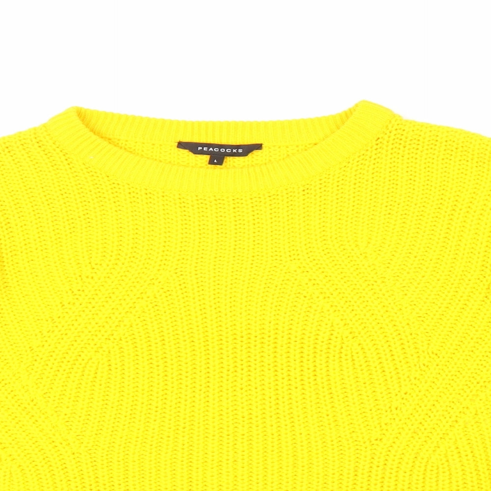 Peacocks Womens Yellow   Pullover Jumper Size L