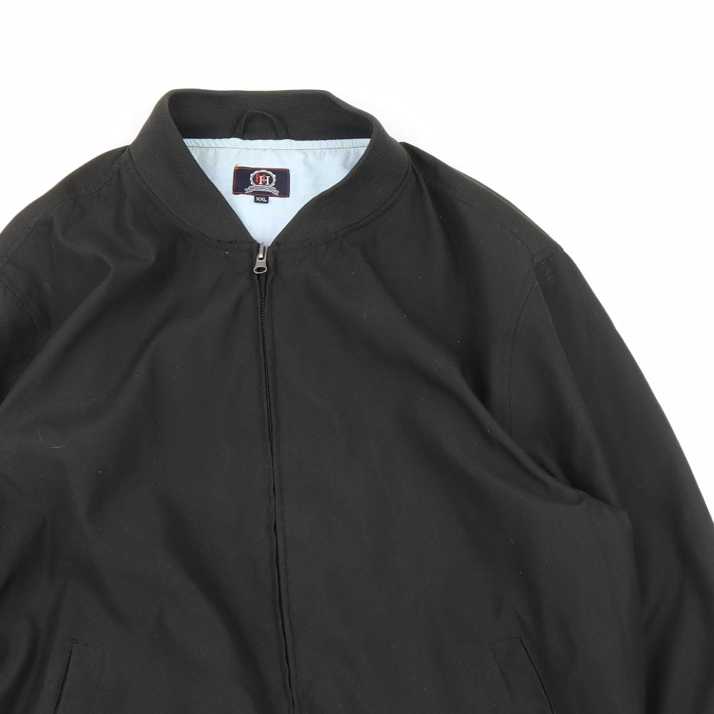 Hutson Harbour Mens Black   Bomber Jacket Coat Size 2XL