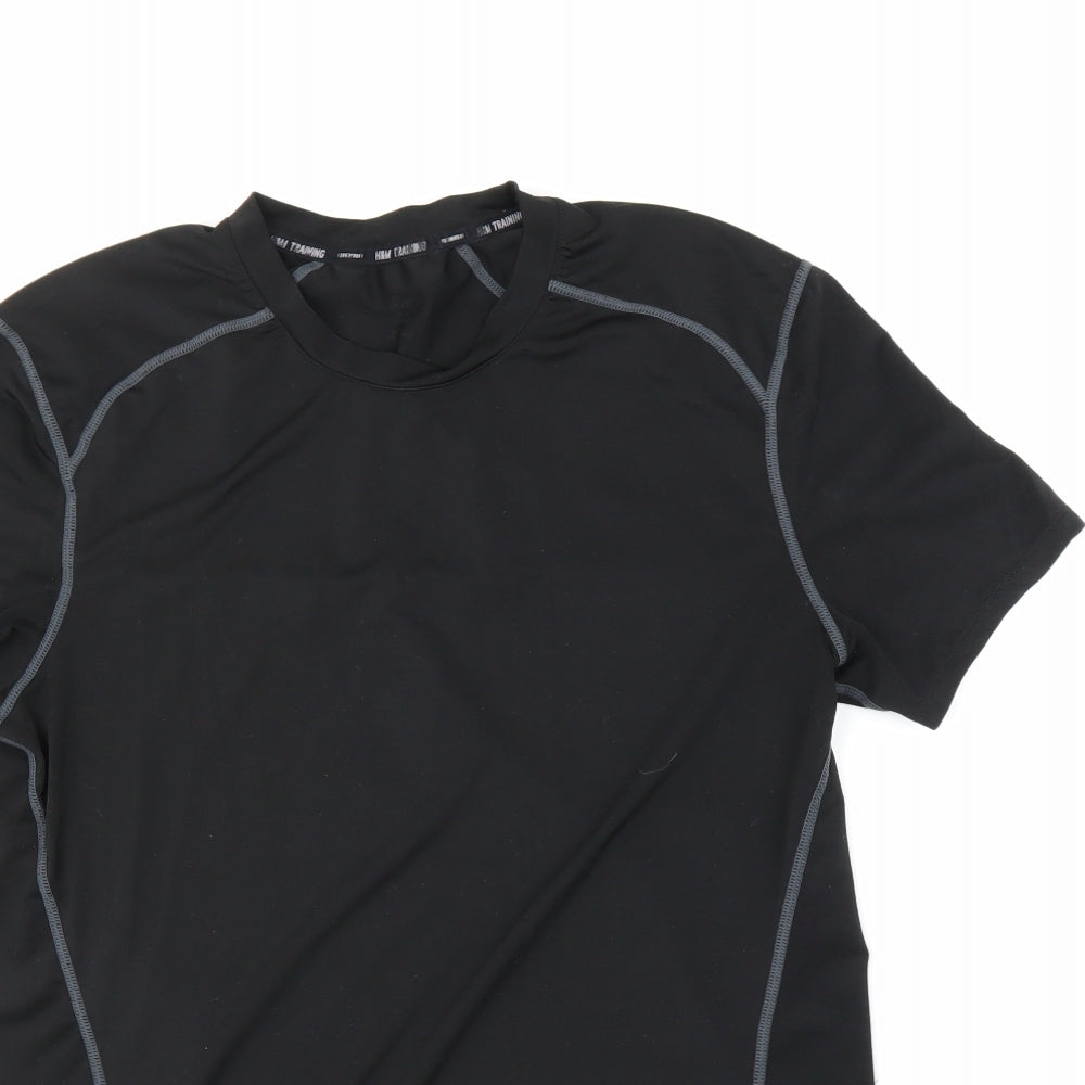 H&M Mens Black   Basic T-Shirt Size M