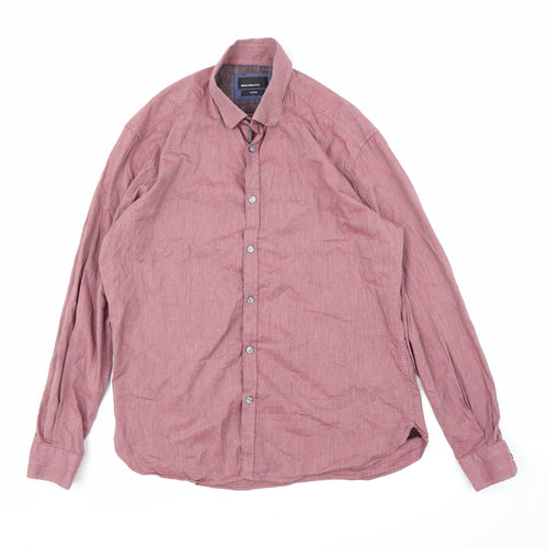Remus Uomo Mens Purple    Button-Up Size L