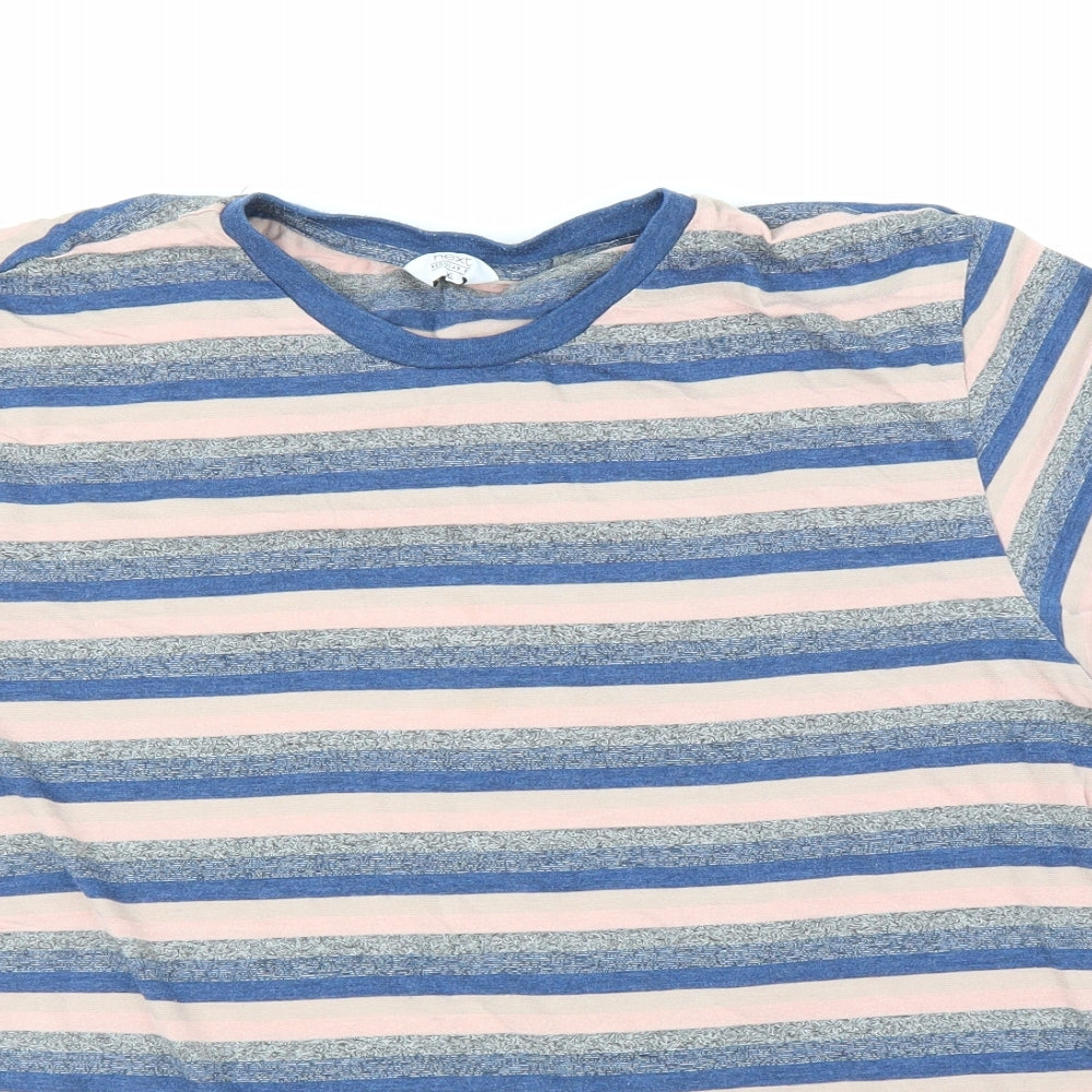 NEXT Mens Multicoloured Striped   T-Shirt Size XL