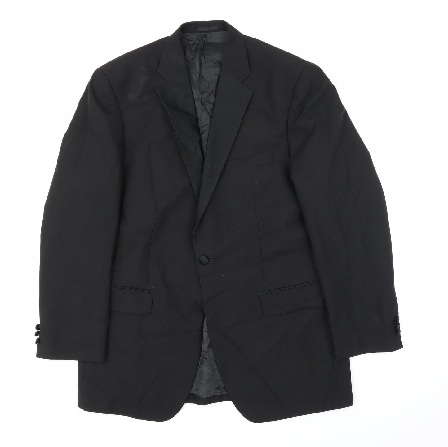 Preworn Mens Black   Jacket Suit Jacket Size 42