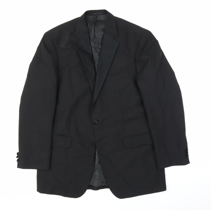 Preworn Mens Black   Jacket Suit Jacket Size 42