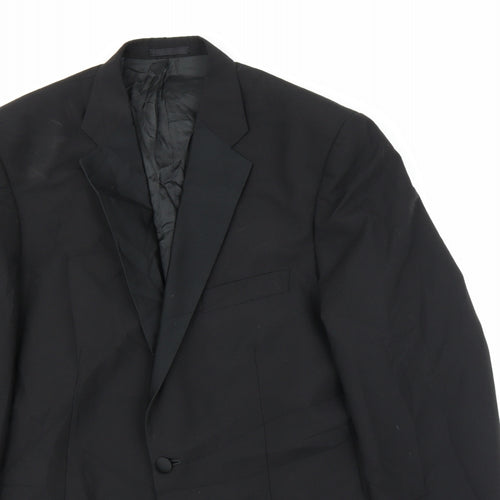 Preworn Mens Black   Jacket Suit Jacket Size 42