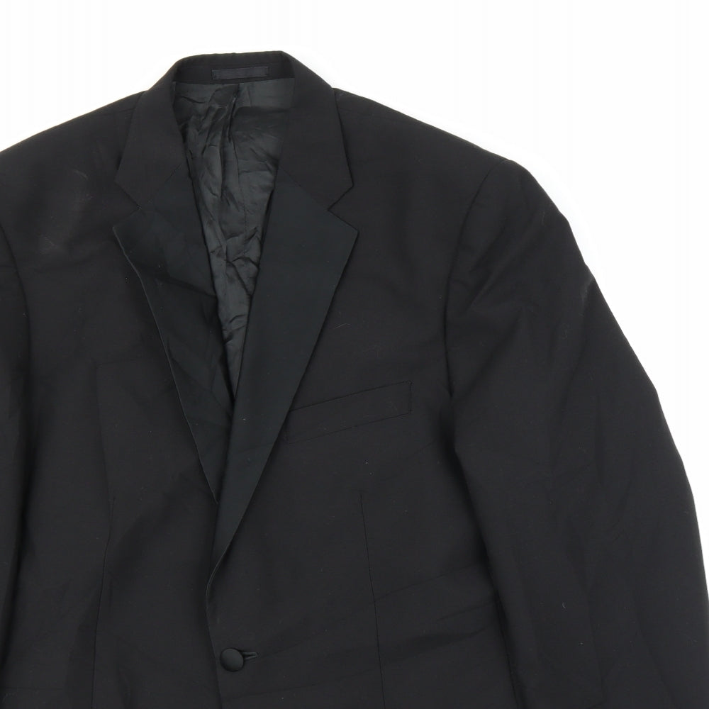 Preworn Mens Black   Jacket Suit Jacket Size 42