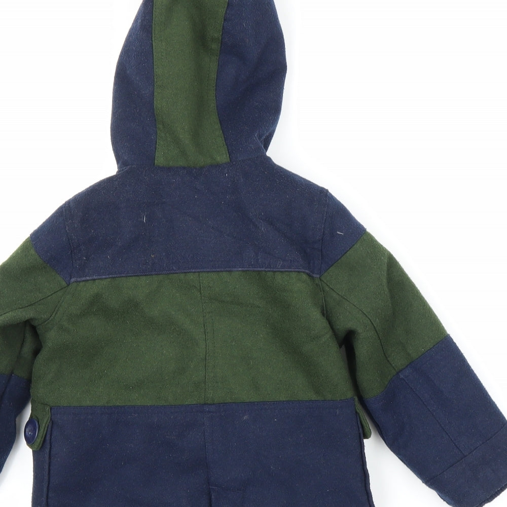 M Boys Blue   Duffle Coat Coat Size 18-24 Months