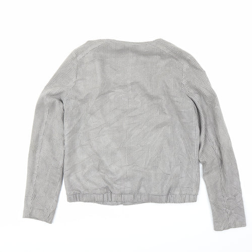 NEXT Womens Grey   Motorcycle Jacket Coat Size 12
