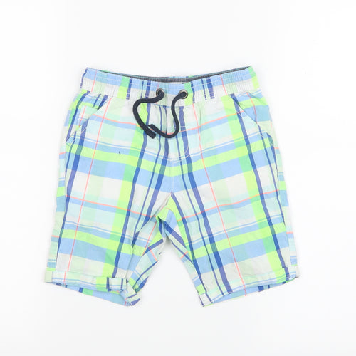Blue Zoo Boys Blue Check  Cargo Shorts Size 5 Years