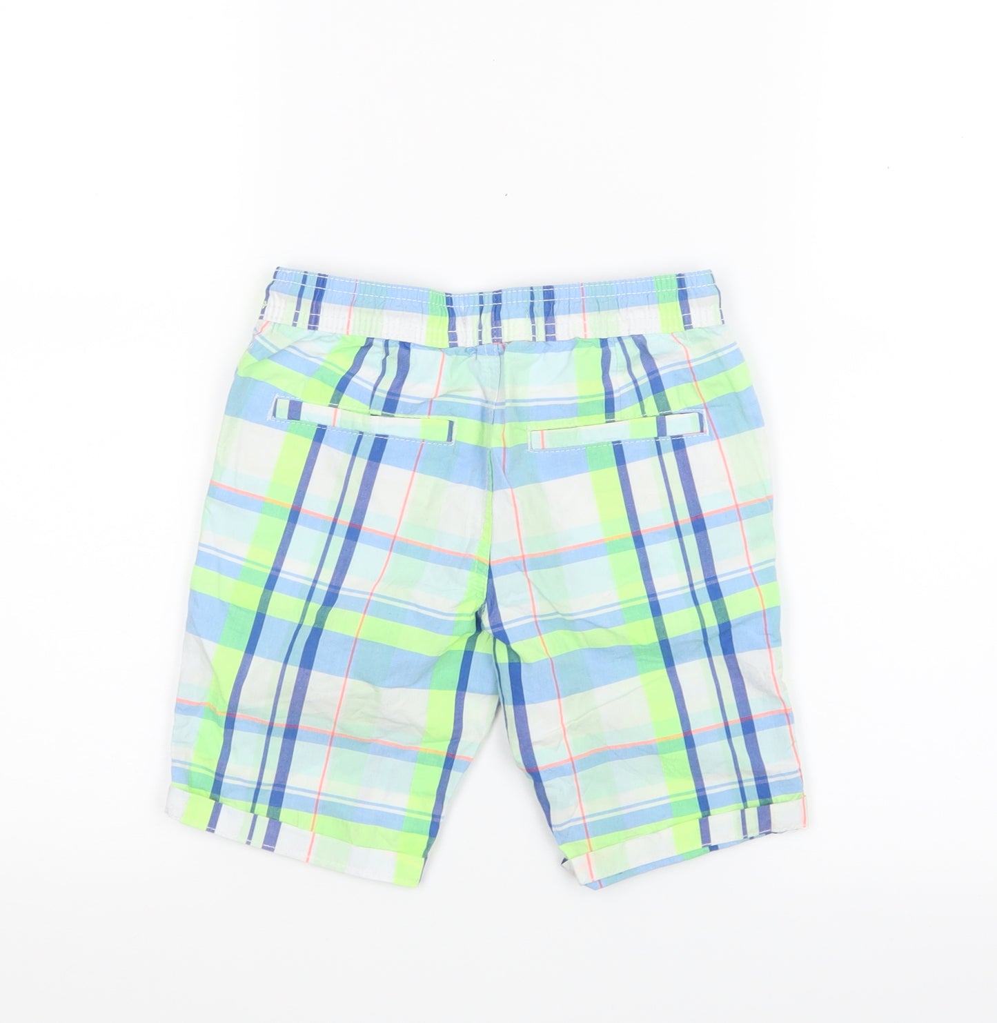 Blue Zoo Boys Blue Check  Cargo Shorts Size 5 Years