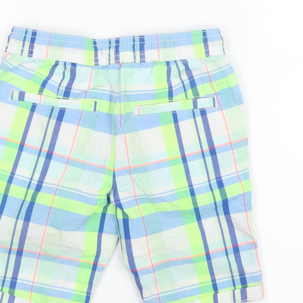 Blue Zoo Boys Blue Check  Cargo Shorts Size 5 Years