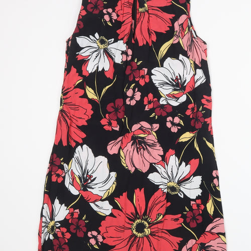 F&F Womens Black Floral  Tank Dress  Size 12