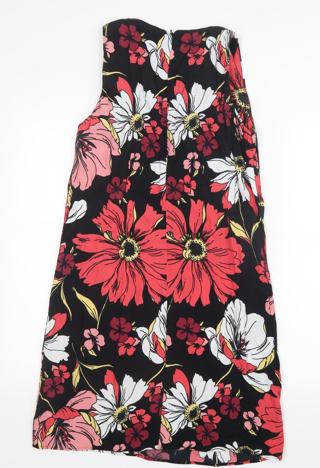 F&F Womens Black Floral  Tank Dress  Size 12