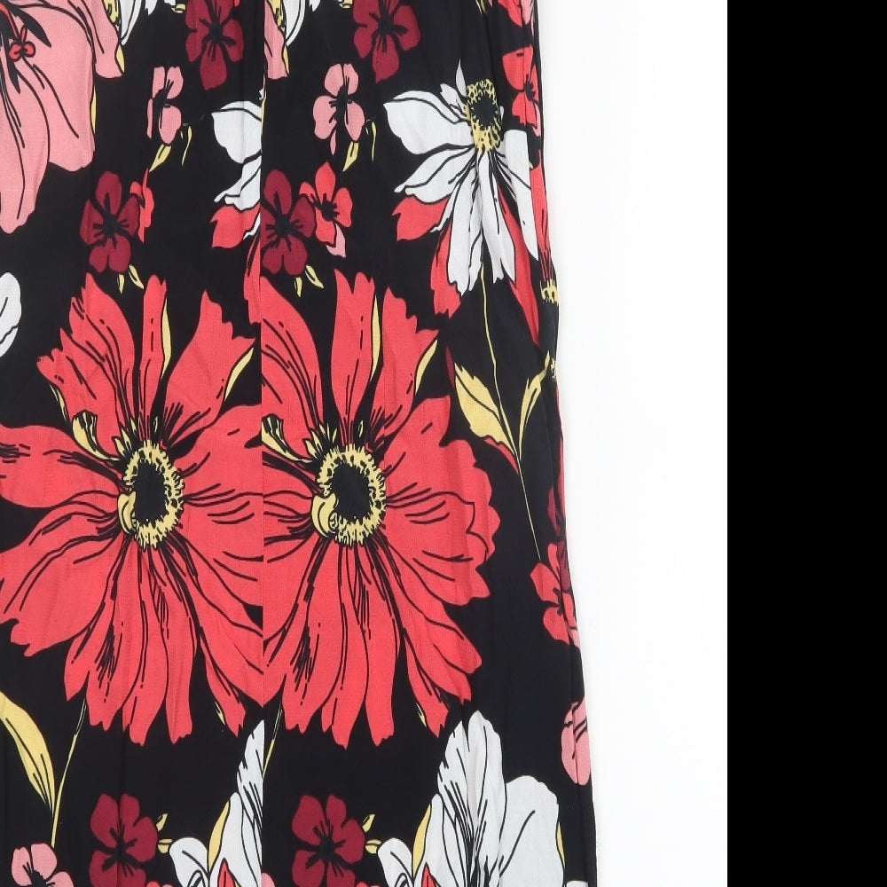 F&F Womens Black Floral  Tank Dress  Size 12