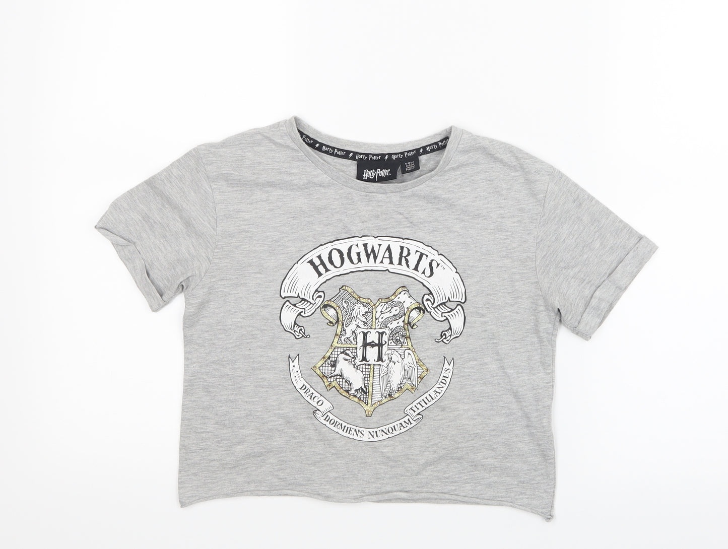 Primark Girls Grey   Basic T-Shirt Size 9-10 Years  - Harry Potter