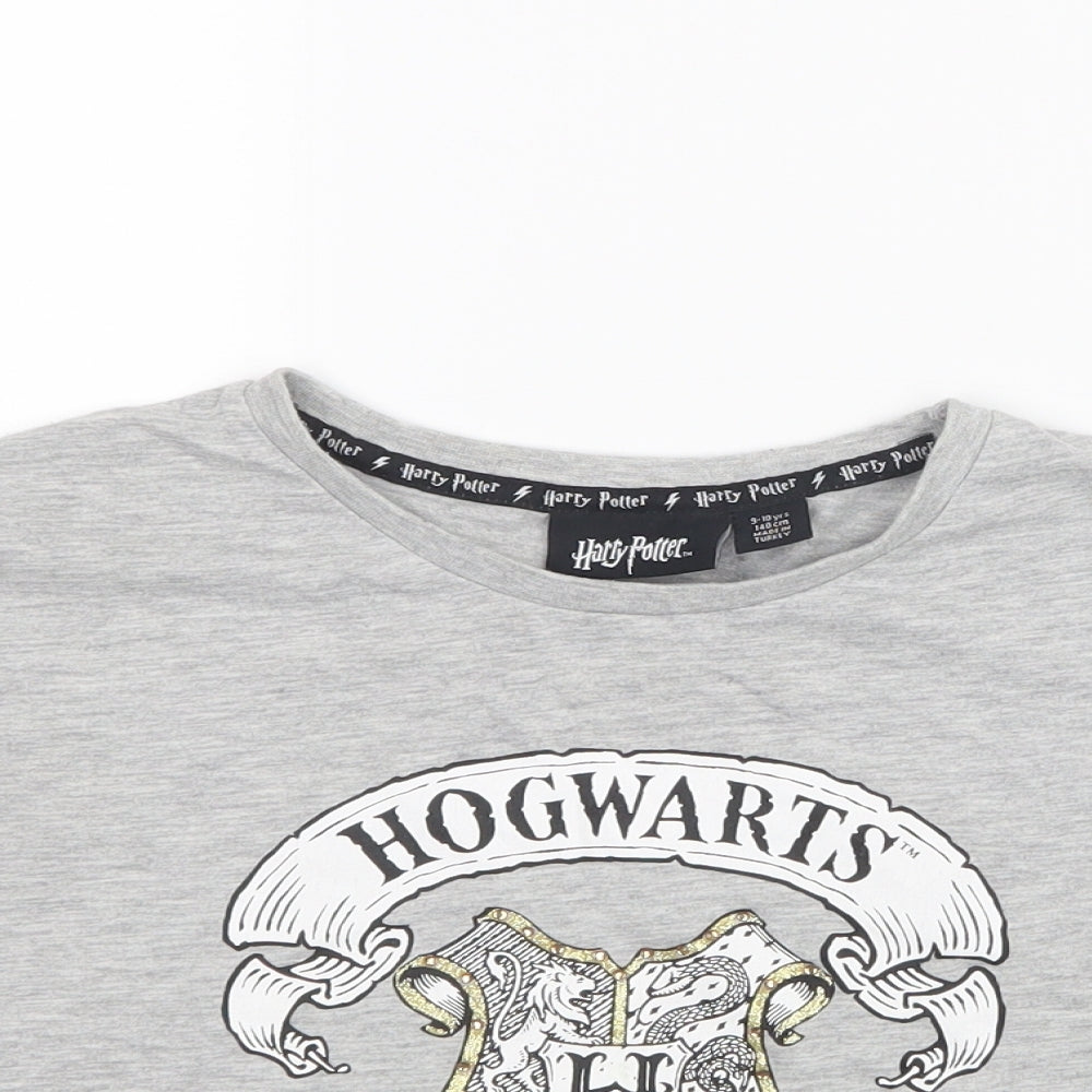 Primark Girls Grey   Basic T-Shirt Size 9-10 Years  - Harry Potter
