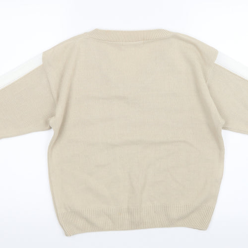 I SAW IT FIRST Womens Beige  Knit Pullover Jumper Size M