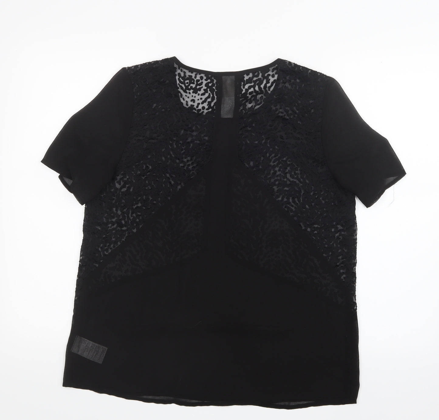 Pins & Needles Womens Black  Mesh Basic Blouse Size L