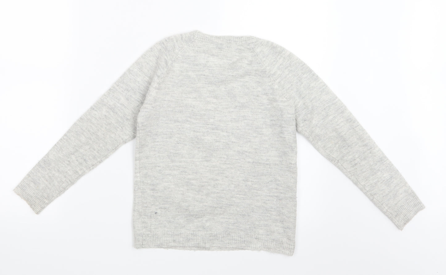 TU Girls Grey  Knit Pullover Jumper Size 8 Years  - Unicorn