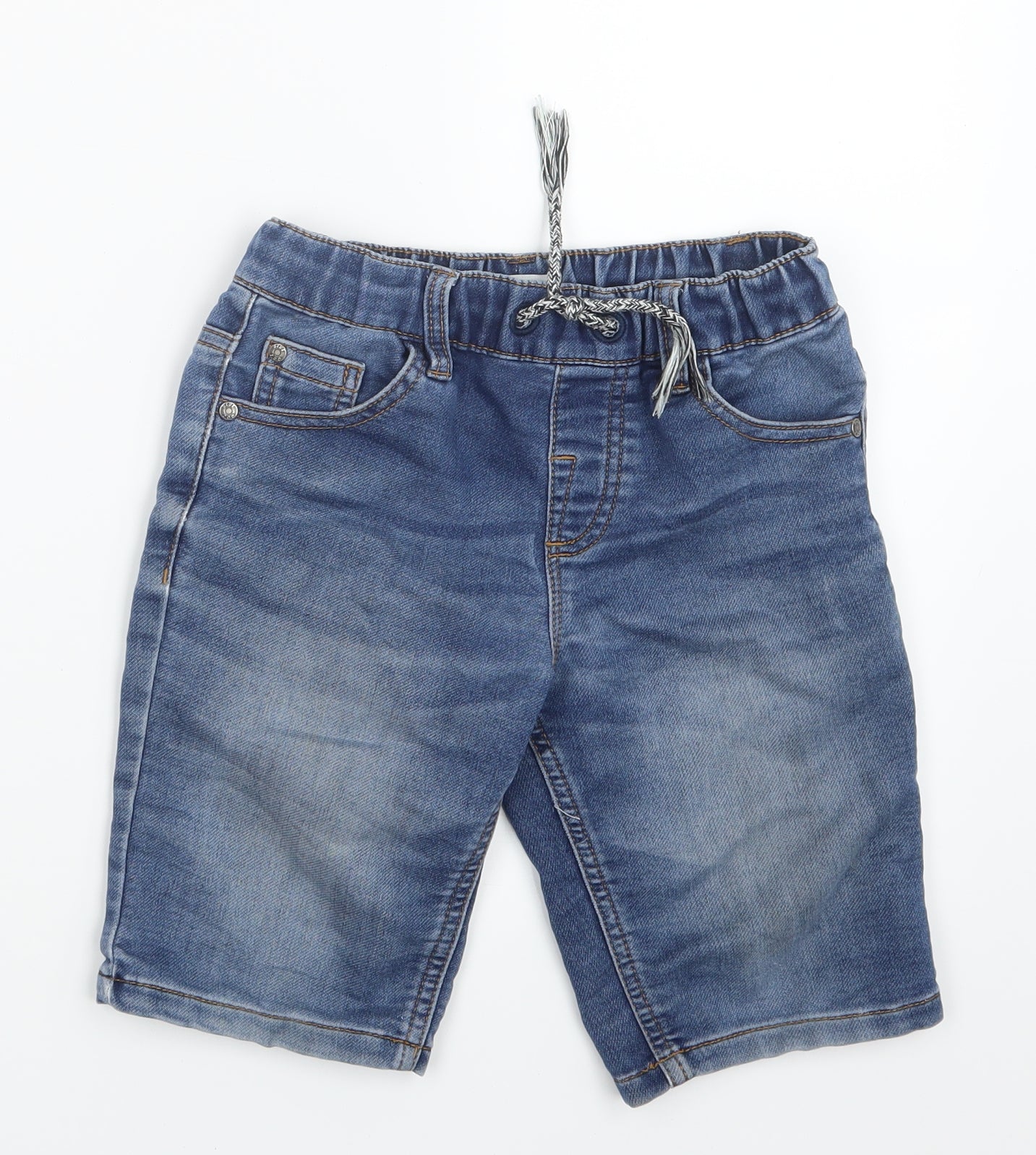 Blue Zoo Boys Blue  Denim Cargo Shorts Size 7 Years