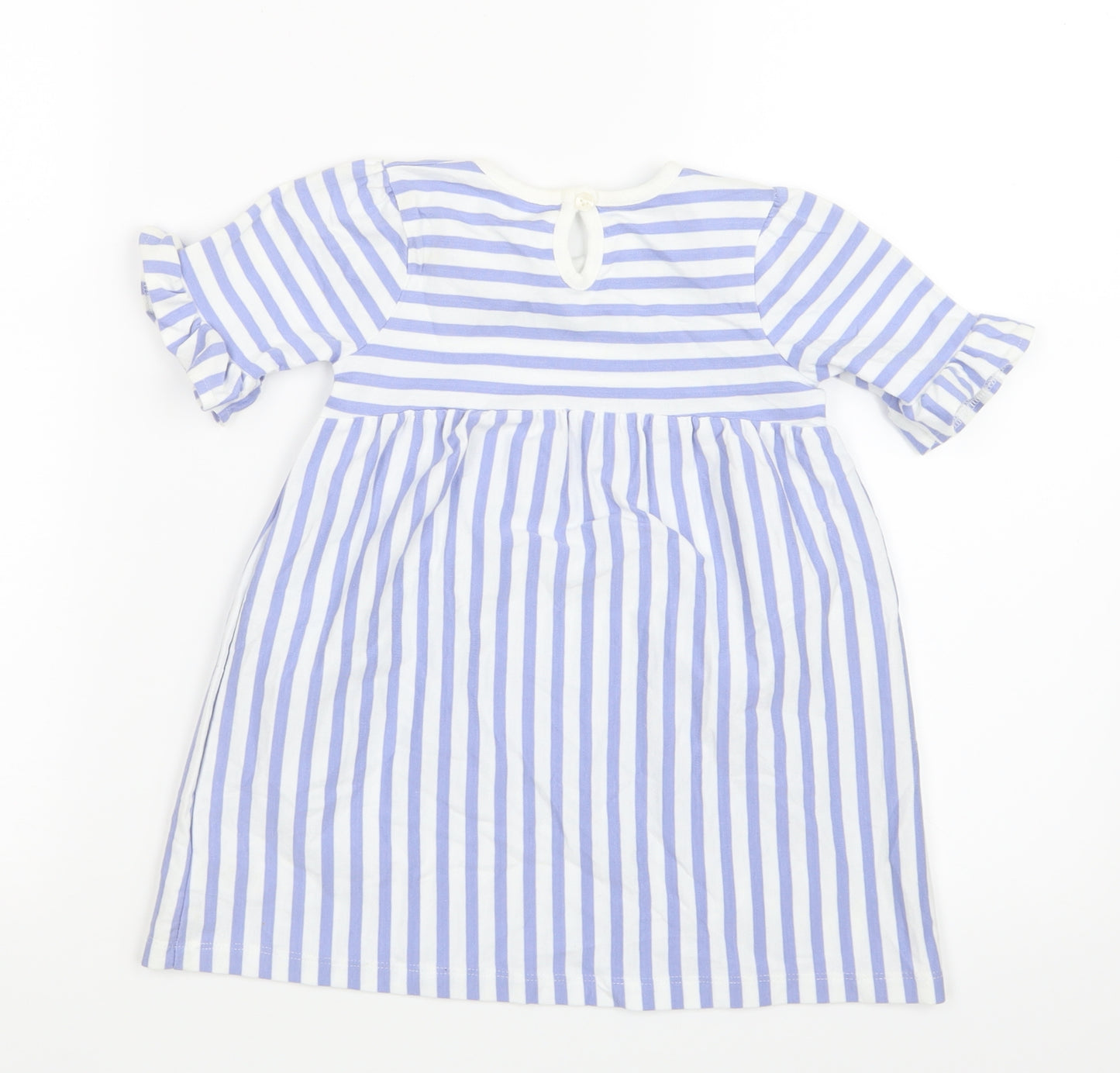 George Girls Purple Striped  Shirt Dress  Size 12-18 Months