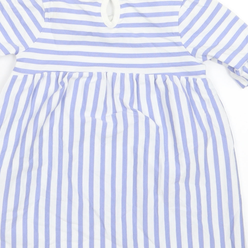 George Girls Purple Striped  Shirt Dress  Size 12-18 Months