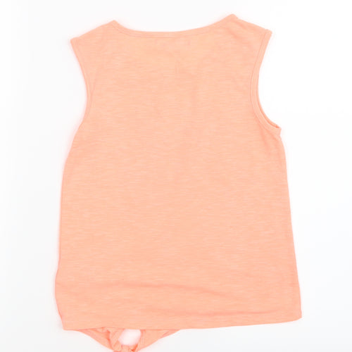 Blue Zoo Girls Orange   Basic Tank Size 9-10 Years  - Unicorn