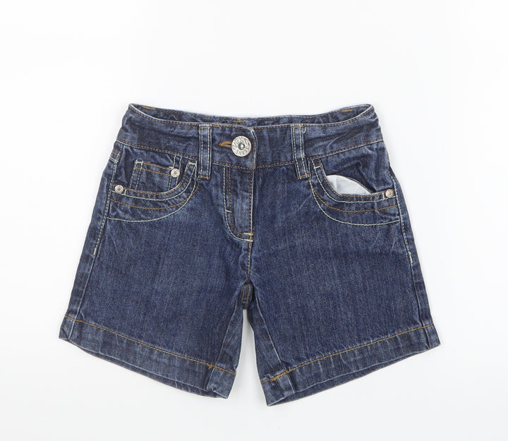 NEXT Girls Blue Denim Boyfriend Shorts Size 3 Years