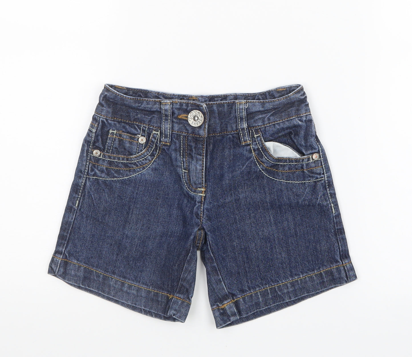 NEXT Girls Blue  Denim Boyfriend Shorts Size 3 Years