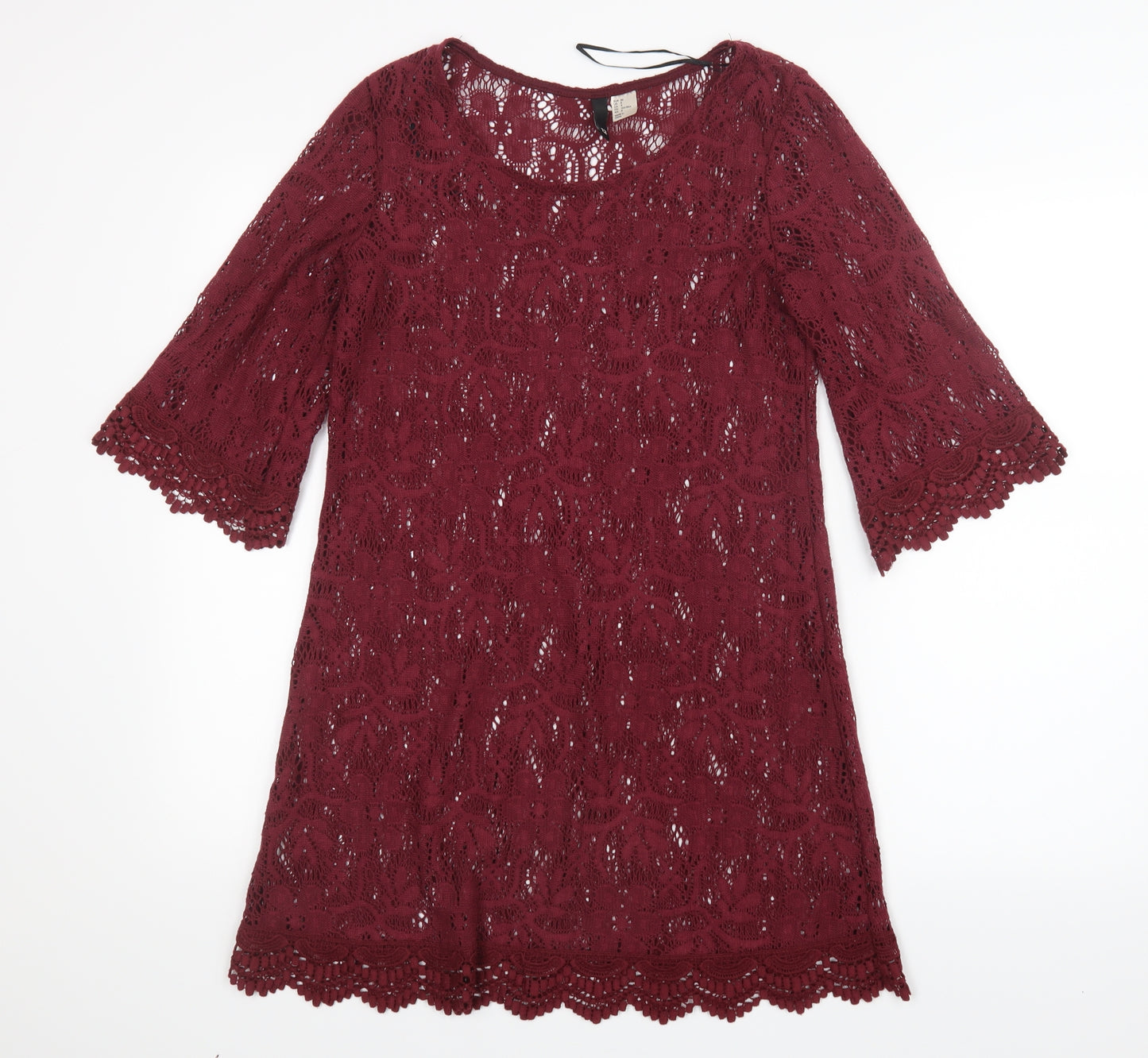 Divided by H&M Womens Red  Knit Basic Blouse Size 10