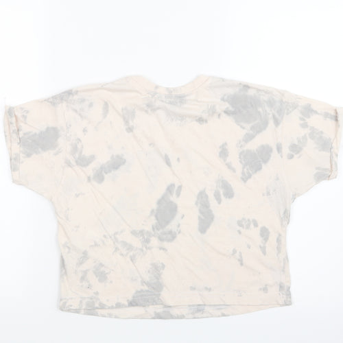 New Look Girls Grey Geometric  Basic T-Shirt Size 10-11 Years