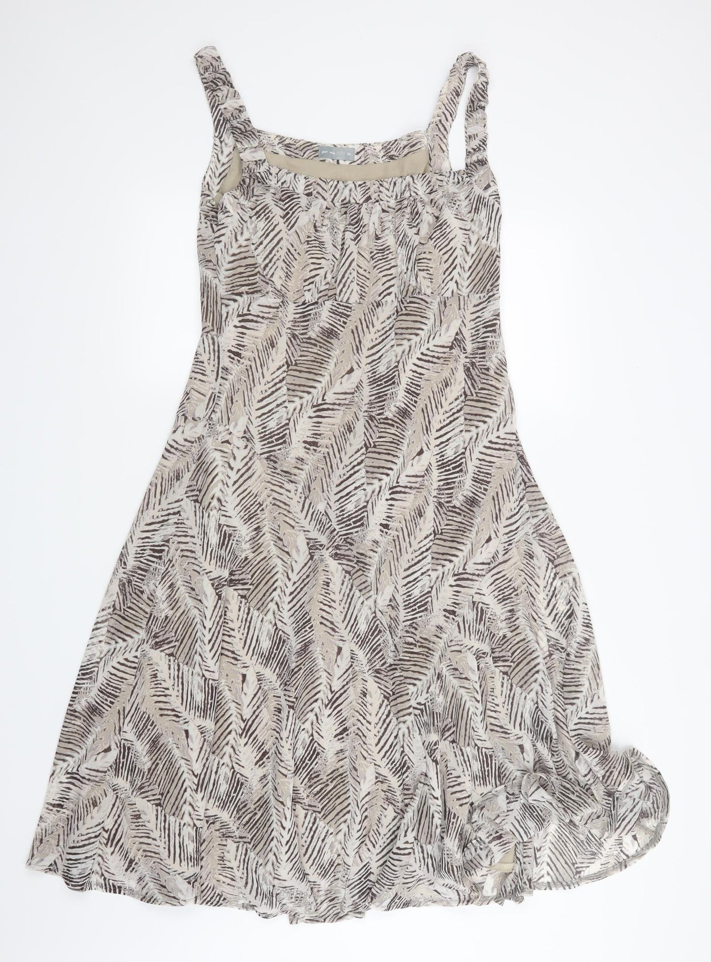 Per Una Womens Grey Geometric  Shirt Dress  Size 14