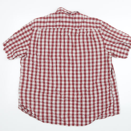 Blue Harbour Mens Red Check   Button-Up Size XL