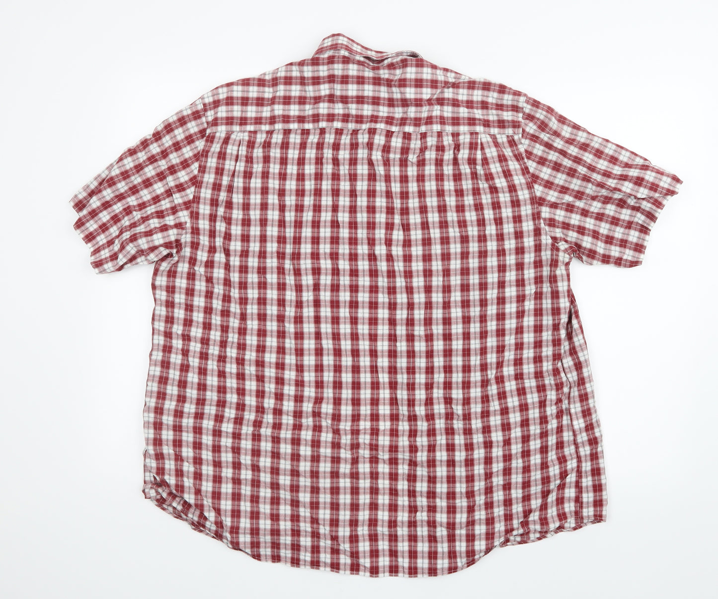 Blue Harbour Mens Red Check   Button-Up Size XL