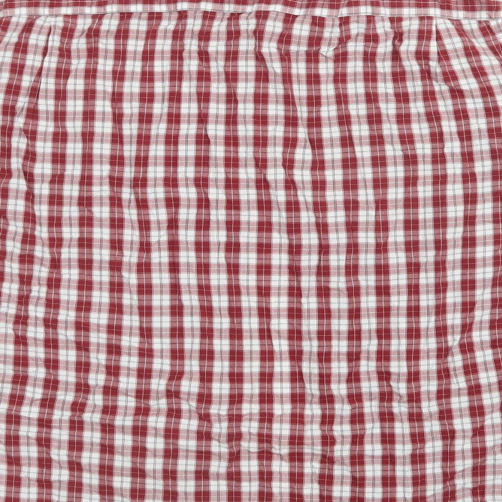 Blue Harbour Mens Red Check   Button-Up Size XL