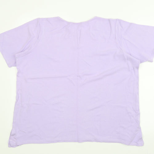 CMD Womens Purple   Basic T-Shirt Size 2XL