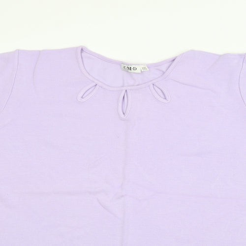 CMD Womens Purple   Basic T-Shirt Size 2XL