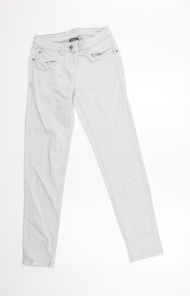 Up2Fashion Womens Grey Denim Skinny Jeans Size 26 in L29 in