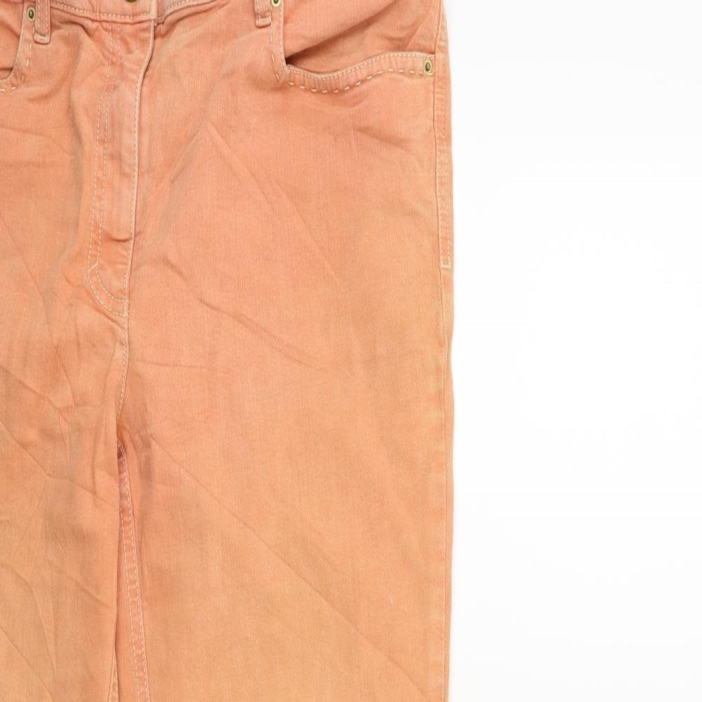ZERRES Womens Orange  Denim Straight Jeans Size 16 L28 in