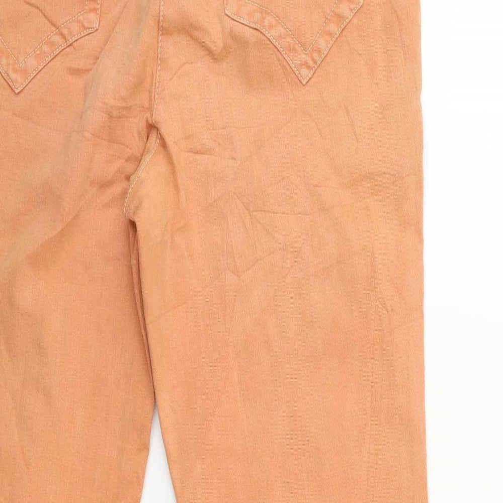 ZERRES Womens Orange  Denim Straight Jeans Size 16 L28 in