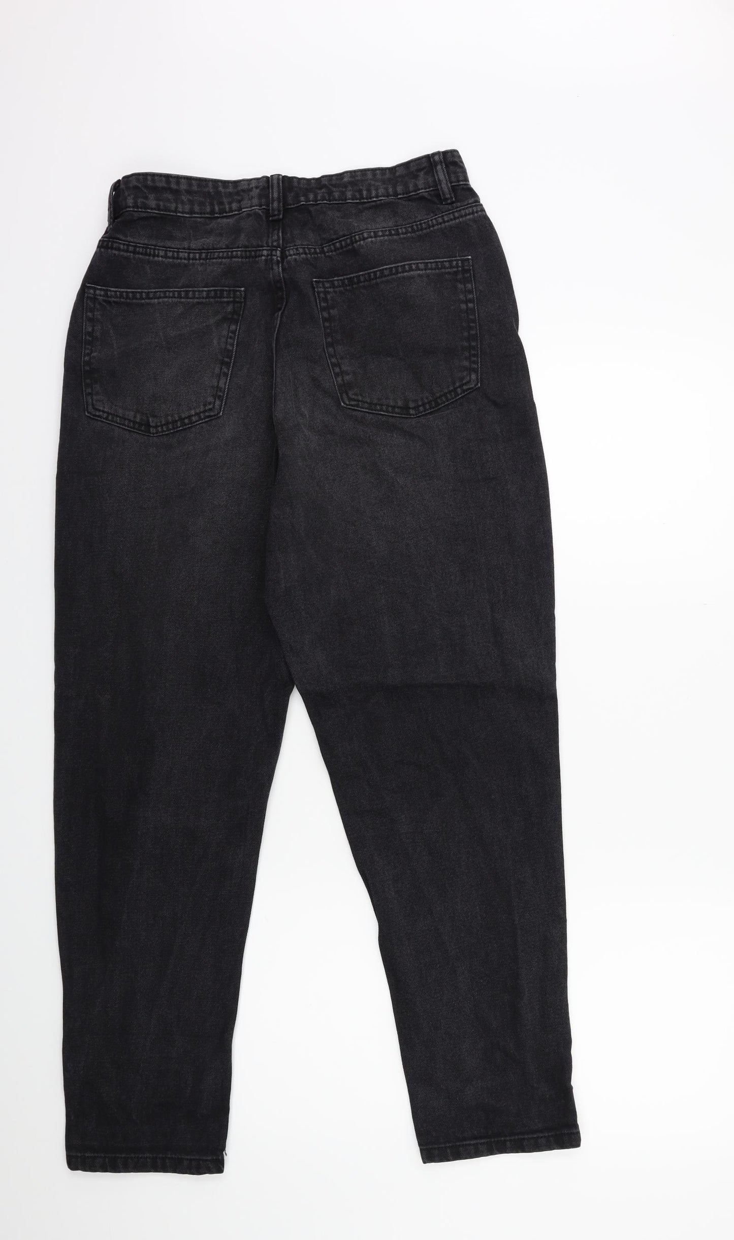 Denim & Co. Womens Black  Denim Mom Jeans Size 12 L27 in