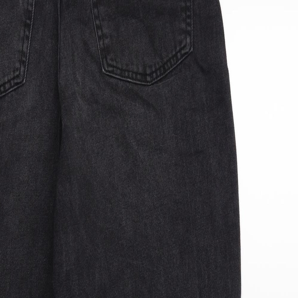 Denim & Co. Womens Black  Denim Mom Jeans Size 12 L27 in