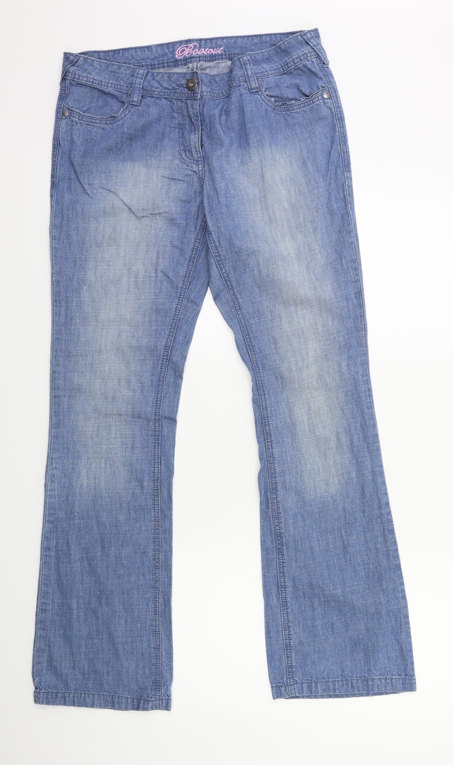 NEXT Womens Blue  Denim Flared Jeans Size 12 L30 in
