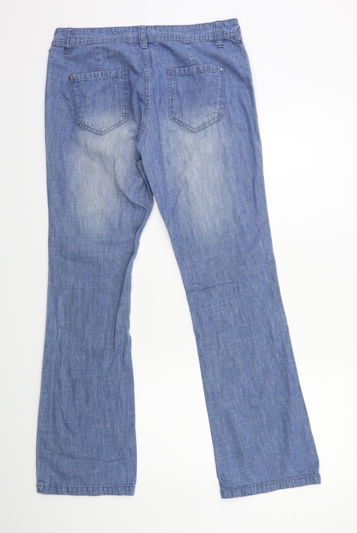 NEXT Womens Blue  Denim Flared Jeans Size 12 L30 in