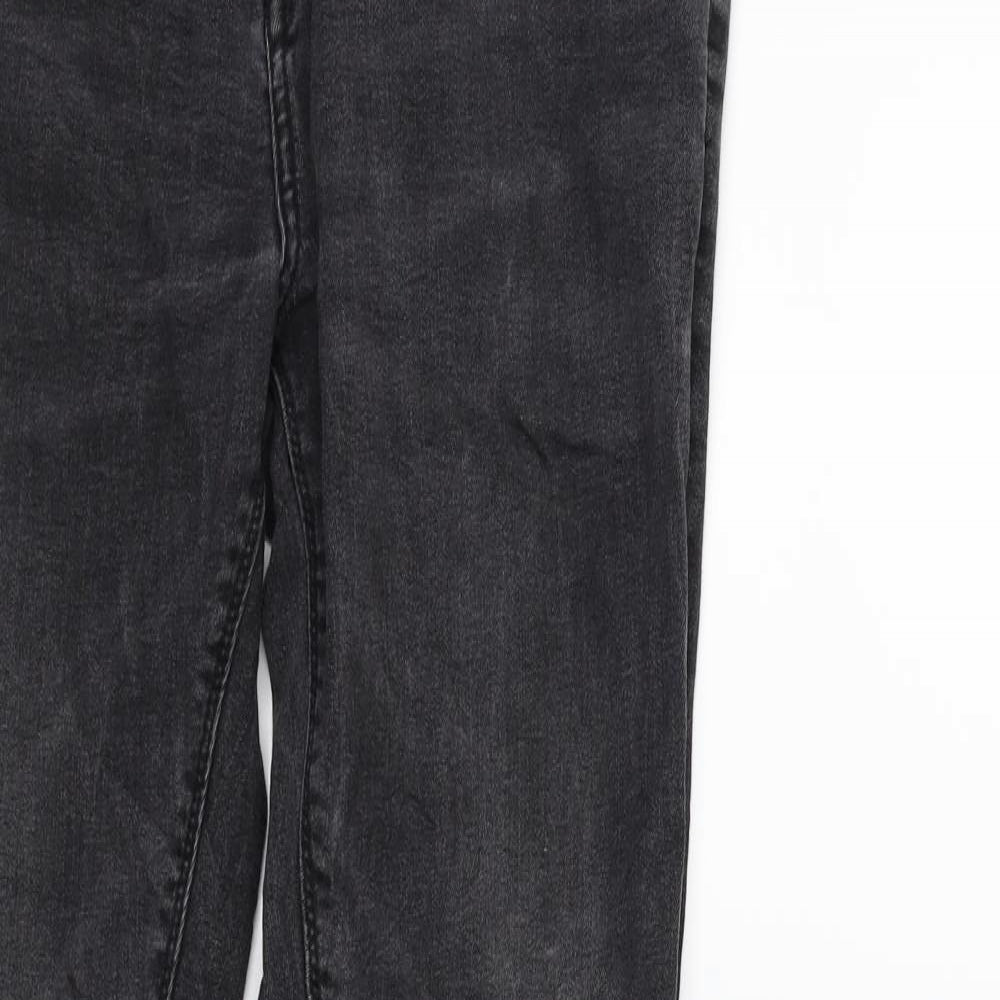 Pull&Bear Womens Grey  Denim Skinny Jeans Size 14 L30 in