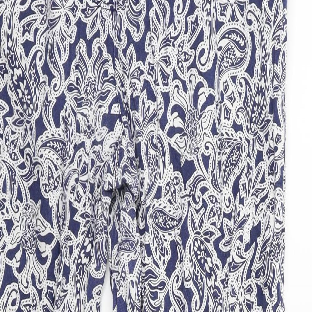 Gina Benotti Womens Blue Paisley  Trousers  Size 16 L30 in