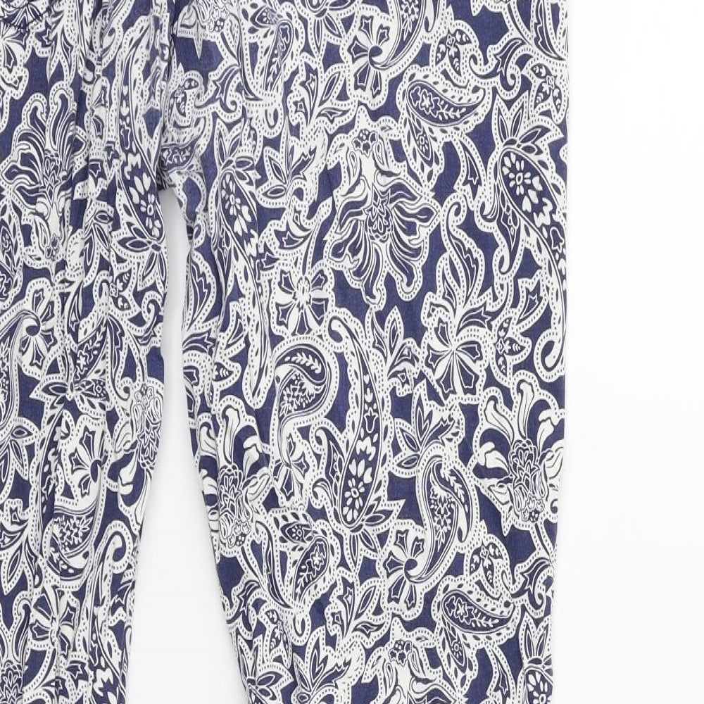 Gina Benotti Womens Blue Paisley  Trousers  Size 16 L30 in