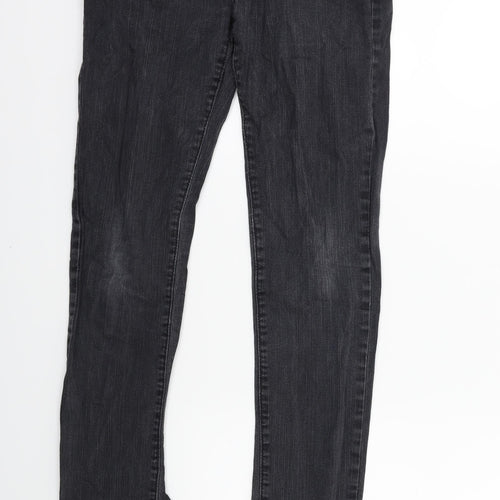 rose player Womens Black  Denim Skinny Jeans Size 14 L30 in