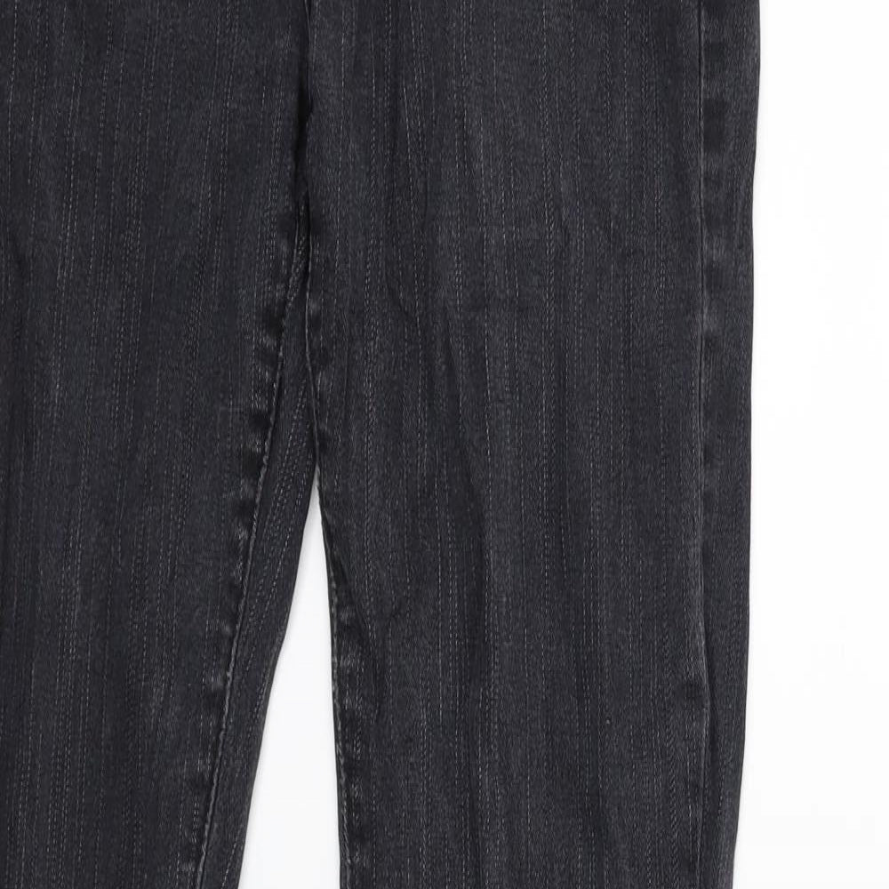 rose player Womens Black  Denim Skinny Jeans Size 14 L30 in
